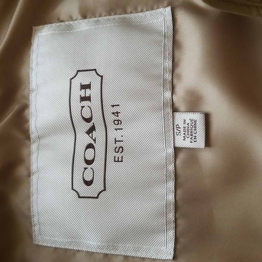 Coach  Monogram  Jacket Color: Tan Sz:S - Picture 8 of 10